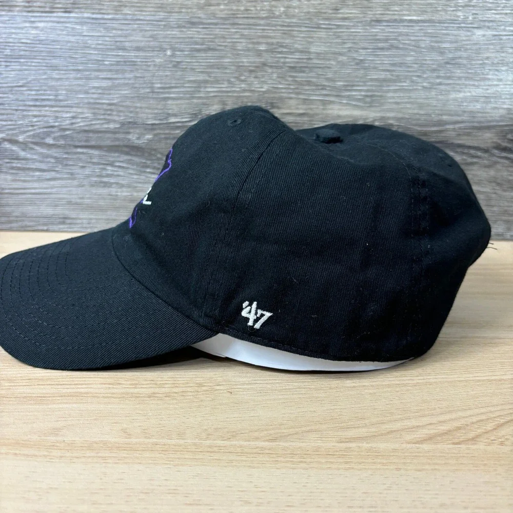 Minnesota Vikings Hat Cap Strap Back Womens Black SKOL Sister '47‎ Adjustable